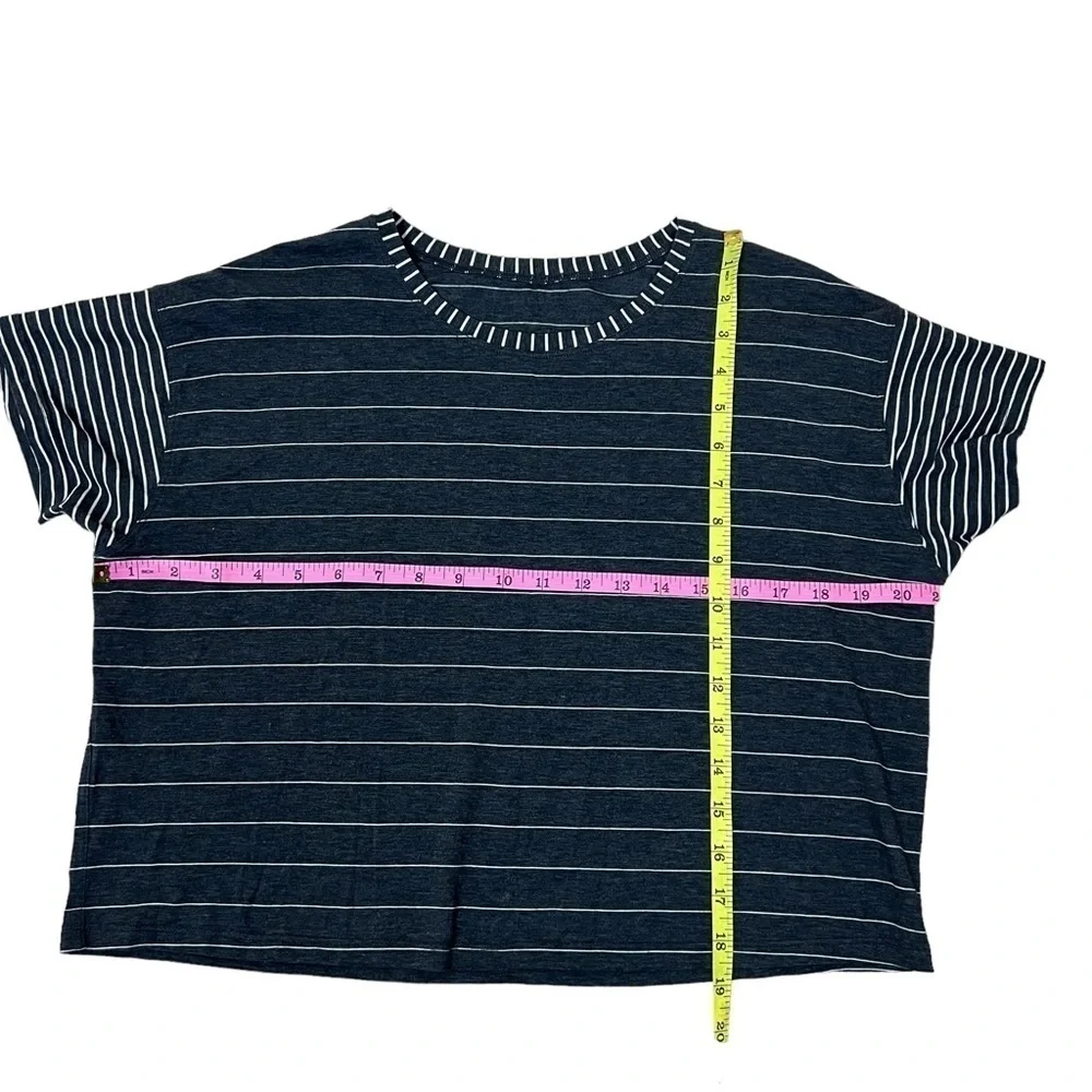 Lululemon Cates Tee Short Serve Stripe Heathered Modern Stripe
